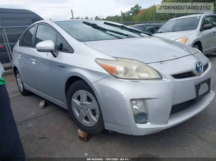 TOYOTA PRIUS 2010, VIN JTDKN3DU7A0022152