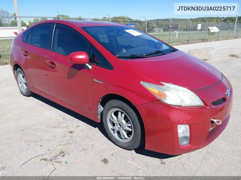 TOYOTA PRIUS 2010, VIN JTDKN3DU3A0225717
