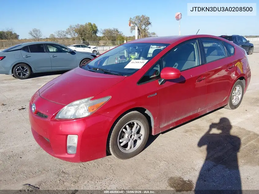 TOYOTA PRIUS 2010, VIN JTDKN3DU3A0208500