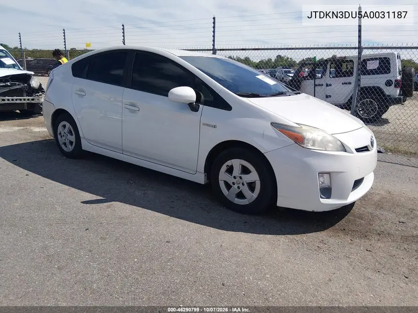 TOYOTA PRIUS 2010, VIN JTDKN3DU5A0031187