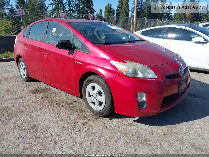 TOYOTA PRIUS 2010, VIN JTDKN3DU6A0159227