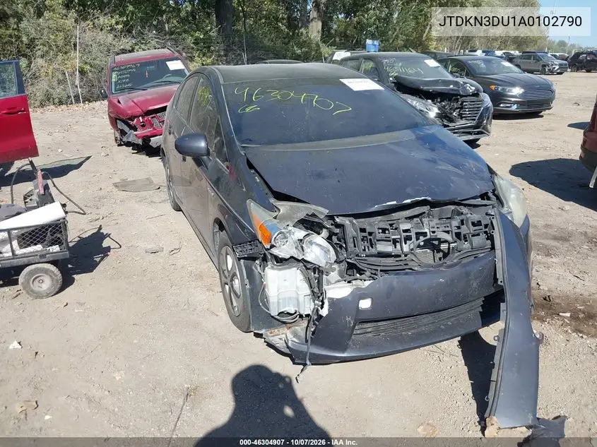 TOYOTA PRIUS 2010, VIN JTDKN3DU1A0102790