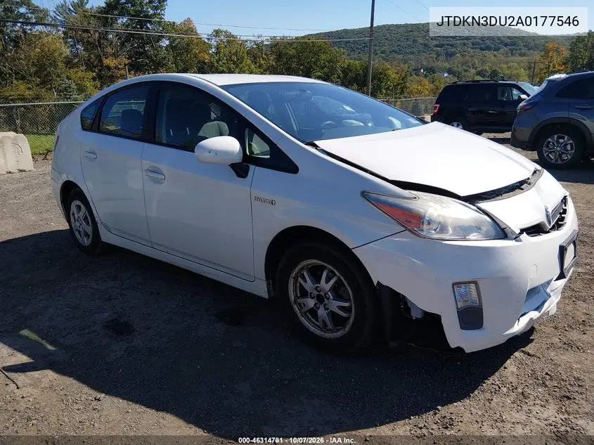 TOYOTA PRIUS 2010, VIN JTDKN3DU2A0177546