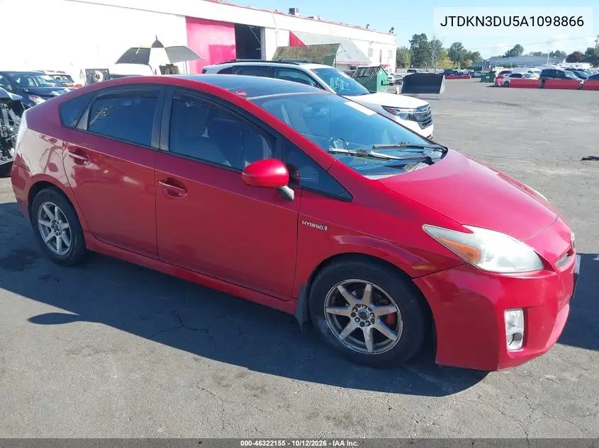 TOYOTA PRIUS 2010, VIN JTDKN3DU5A1098866