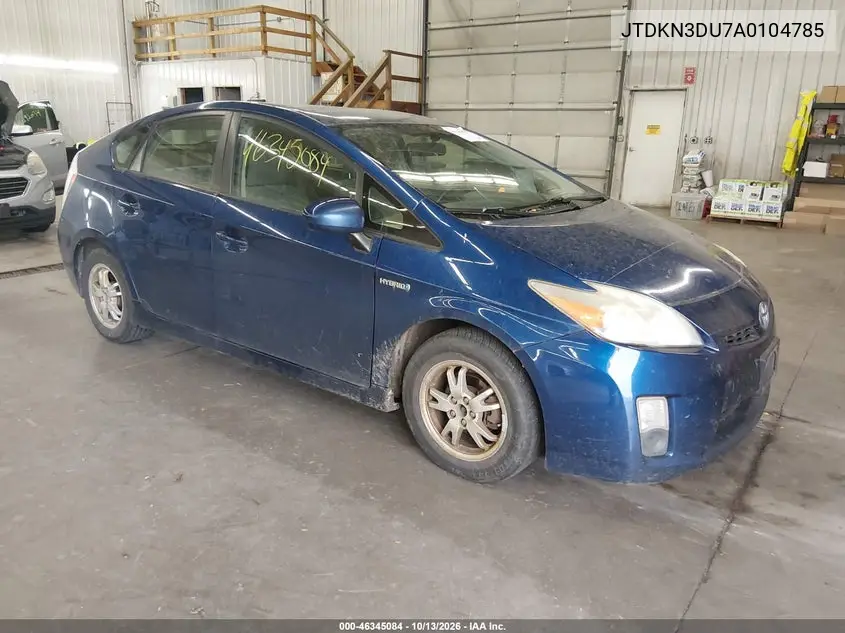 TOYOTA PRIUS 2010, VIN JTDKN3DU7A0104785