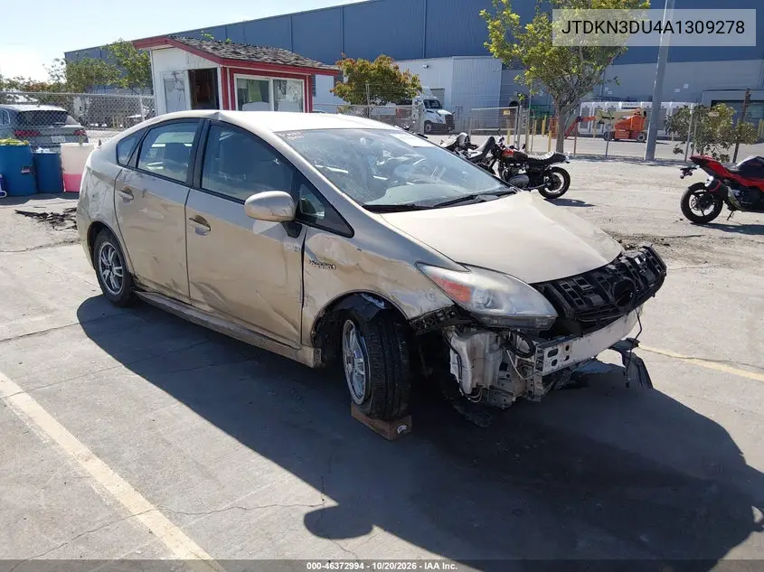 TOYOTA PRIUS 2010, VIN JTDKN3DU4A1309278