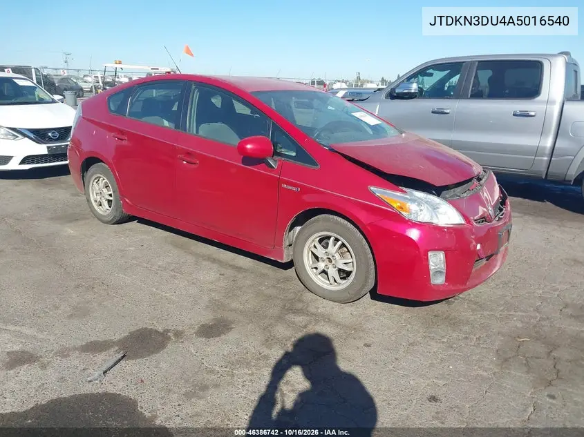 TOYOTA PRIUS 2010, VIN JTDKN3DU4A5016540