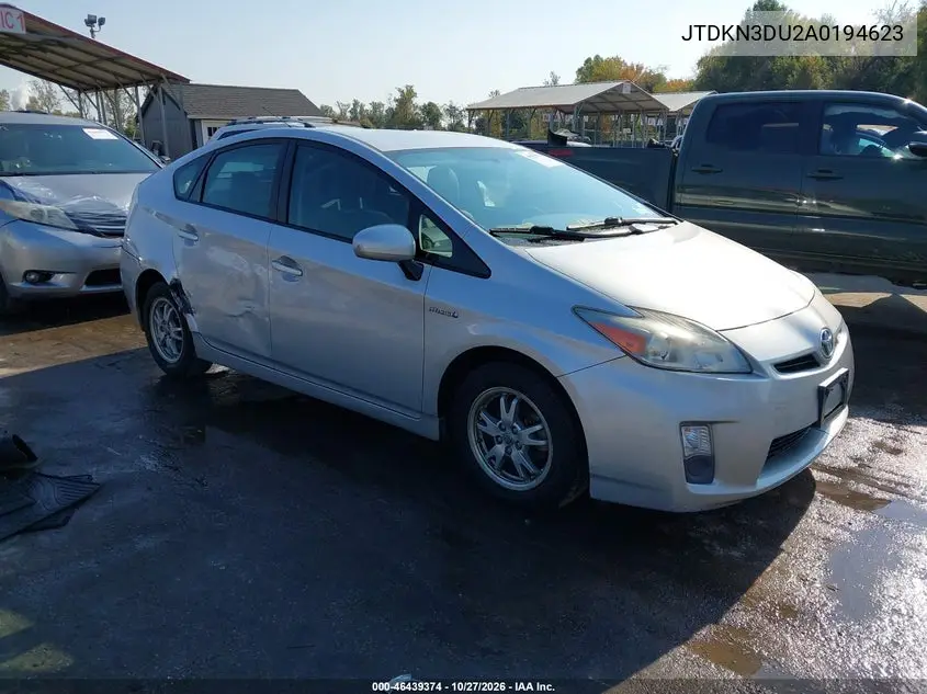 TOYOTA PRIUS 2010, VIN JTDKN3DU2A0194623