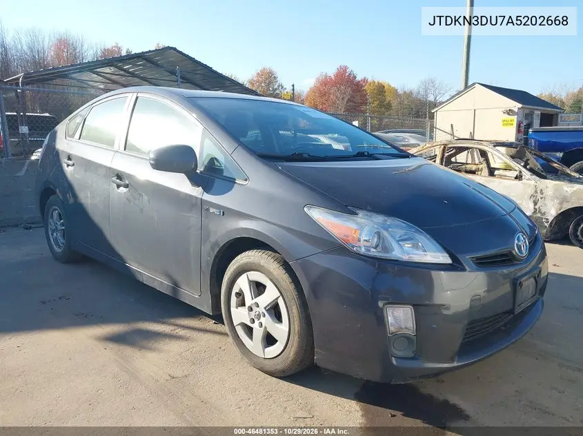 TOYOTA PRIUS 2010, VIN JTDKN3DU7A5202668