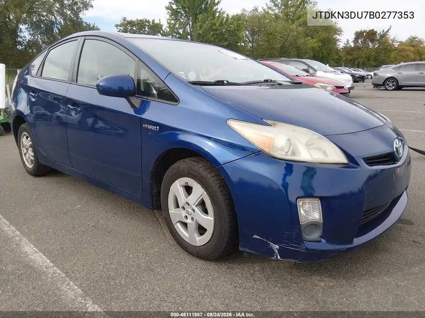 TOYOTA PRIUS 2011, VIN JTDKN3DU7B0277353