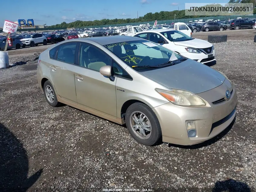 TOYOTA PRIUS 2011, VIN JTDKN3DU1B0268051