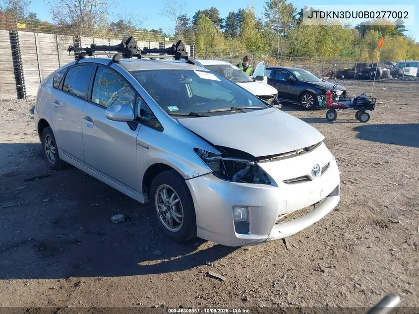 TOYOTA PRIUS 2011, VIN JTDKN3DU0B0277002