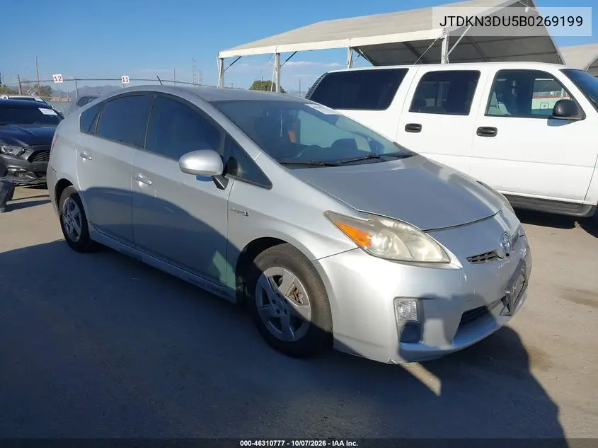 TOYOTA PRIUS 2011, VIN JTDKN3DU5B0269199
