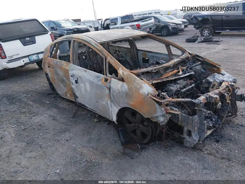 TOYOTA PRIUS 2011, VIN JTDKN3DU5B0303237