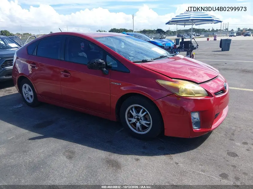 TOYOTA PRIUS 2011, VIN JTDKN3DU4B0299973