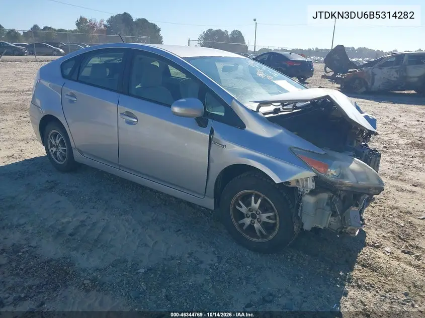 TOYOTA PRIUS 2011, VIN JTDKN3DU6B5314282