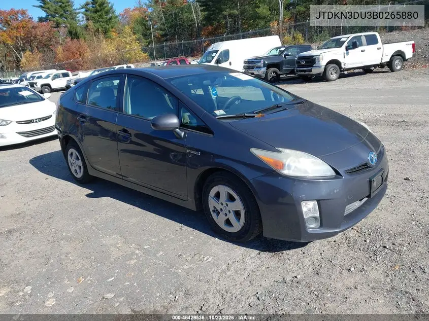 TOYOTA PRIUS 2011, VIN JTDKN3DU3B0265880