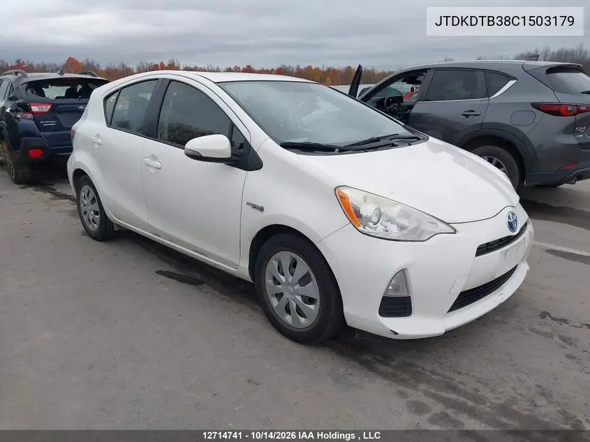 TOYOTA PRIUS 2012, VIN JTDKDTB38C1503179