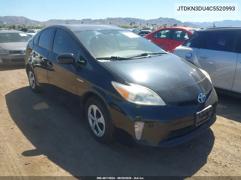 TOYOTA PRIUS 2012, VIN JTDKN3DU4C5520993