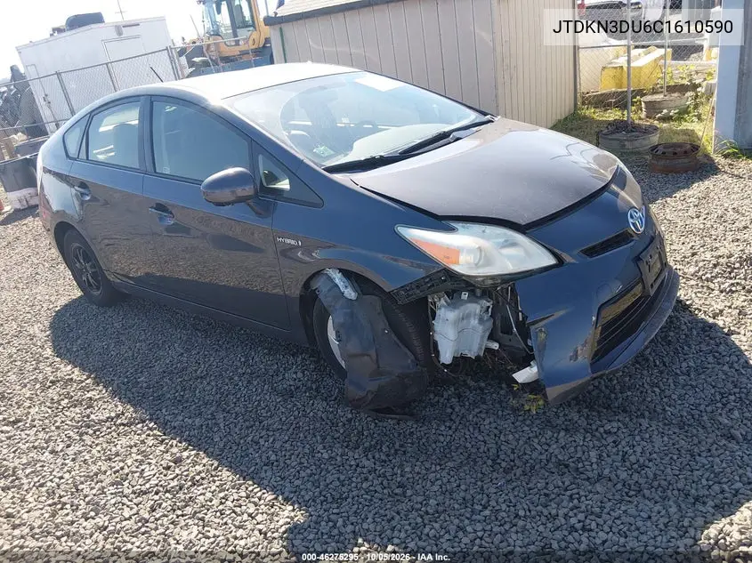 TOYOTA PRIUS 2012, VIN JTDKN3DU6C1610590