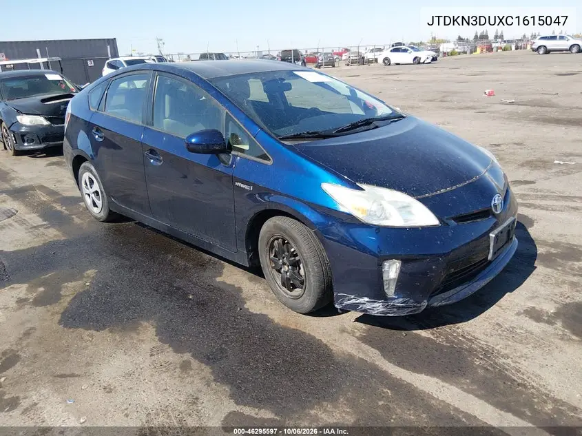 TOYOTA PRIUS 2012, VIN JTDKN3DUXC1615047