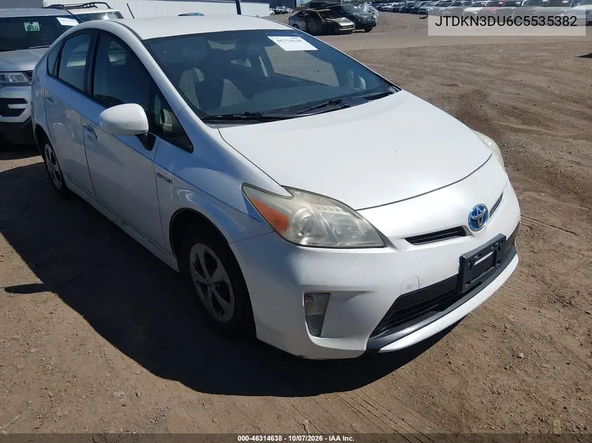 TOYOTA PRIUS 2012, VIN JTDKN3DU6C5535382