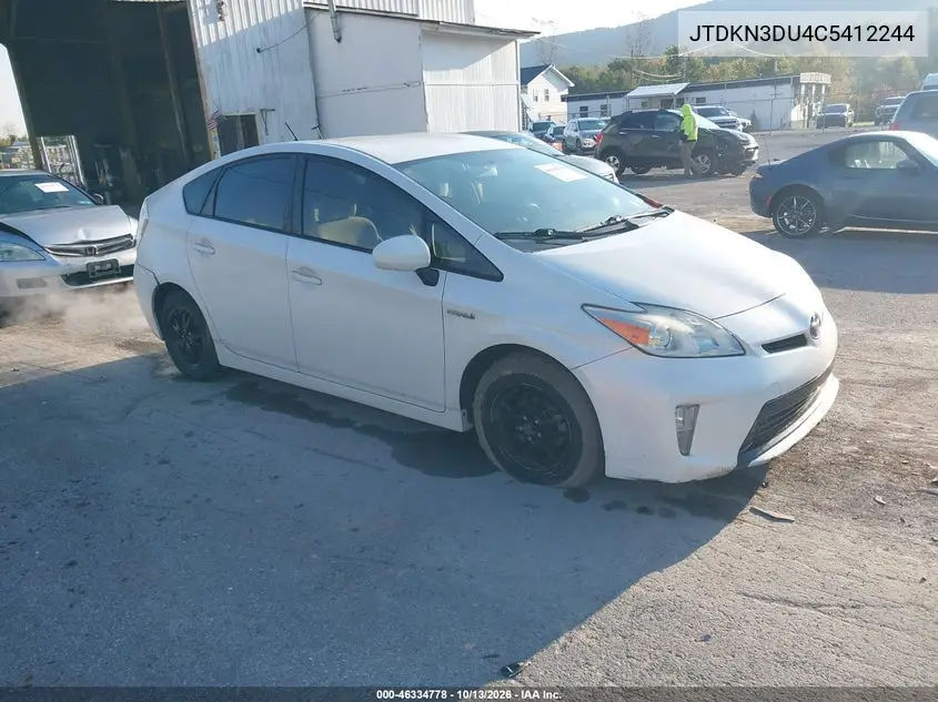 TOYOTA PRIUS 2012, VIN JTDKN3DU4C5412244