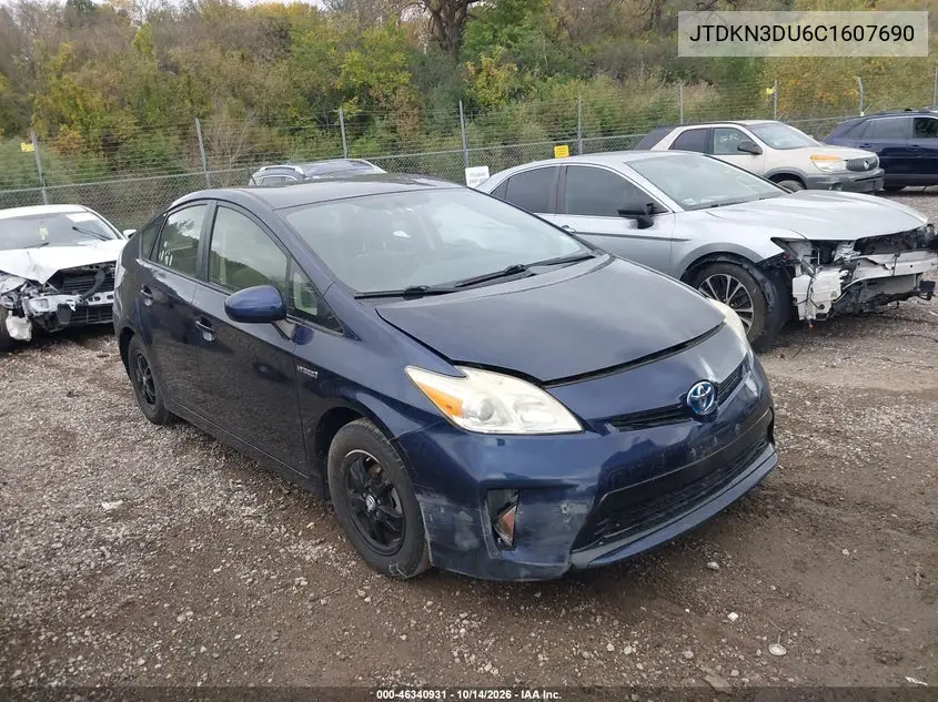 TOYOTA PRIUS 2012, VIN JTDKN3DU6C1607690