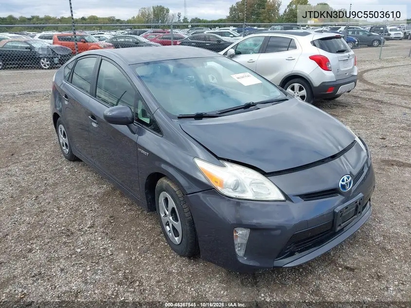 TOYOTA PRIUS 2012, VIN JTDKN3DU9C5503610