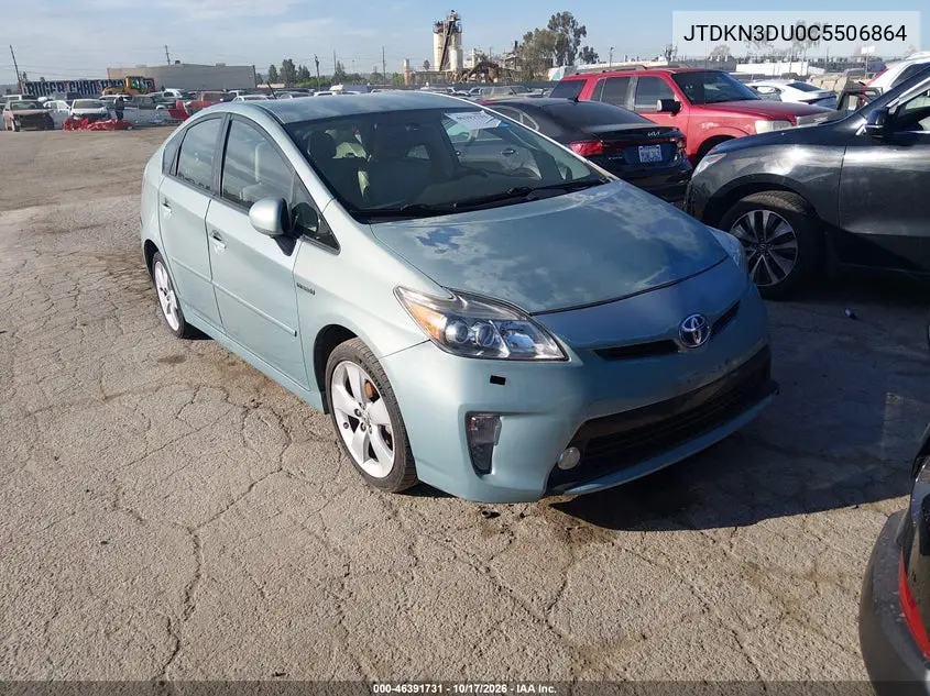 TOYOTA PRIUS 2012, VIN JTDKN3DU0C5506864