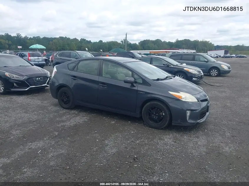 TOYOTA PRIUS 2013, VIN JTDKN3DU6D1668815