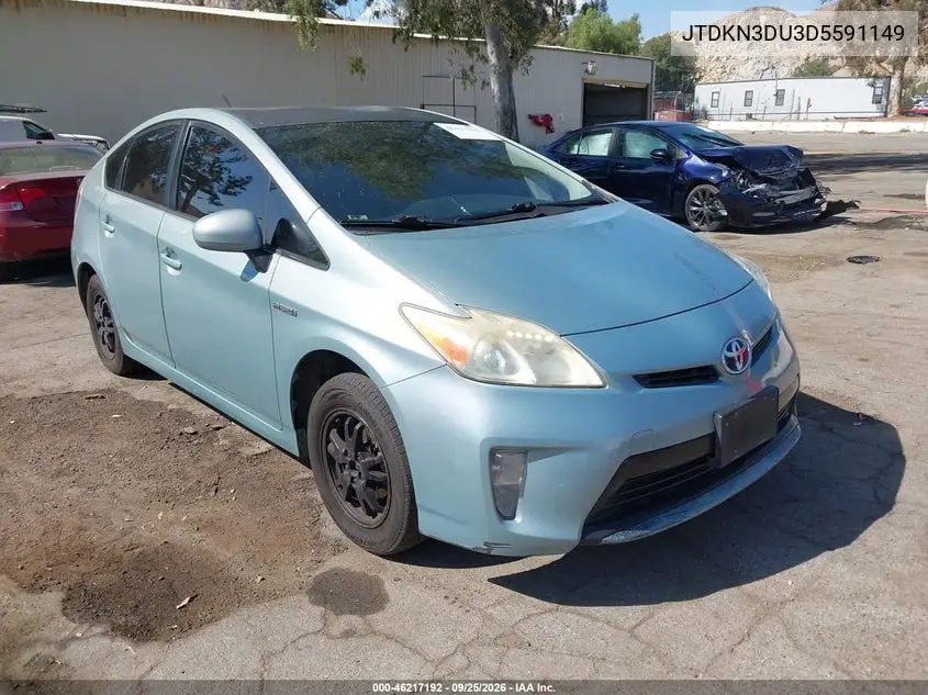 TOYOTA PRIUS 2013, VIN JTDKN3DU3D5591149