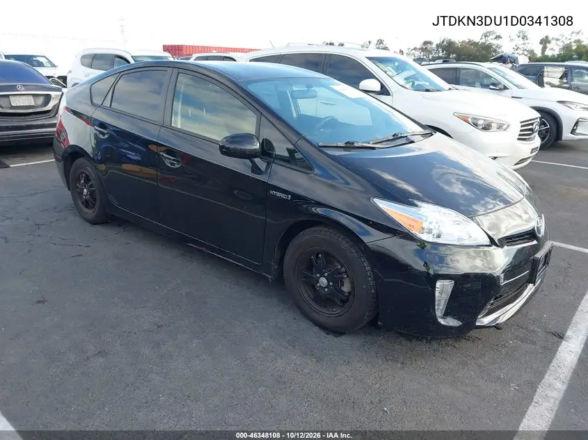 TOYOTA PRIUS 2013, VIN JTDKN3DU1D0341308