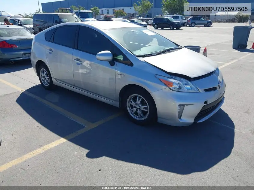 TOYOTA PRIUS 2013, VIN JTDKN3DU7D5597505