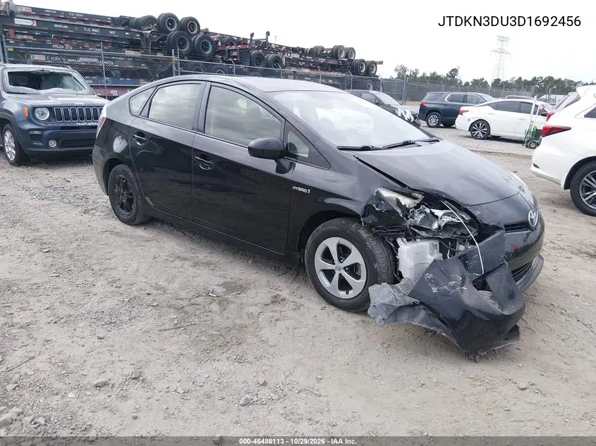 TOYOTA PRIUS 2013, VIN JTDKN3DU3D1692456