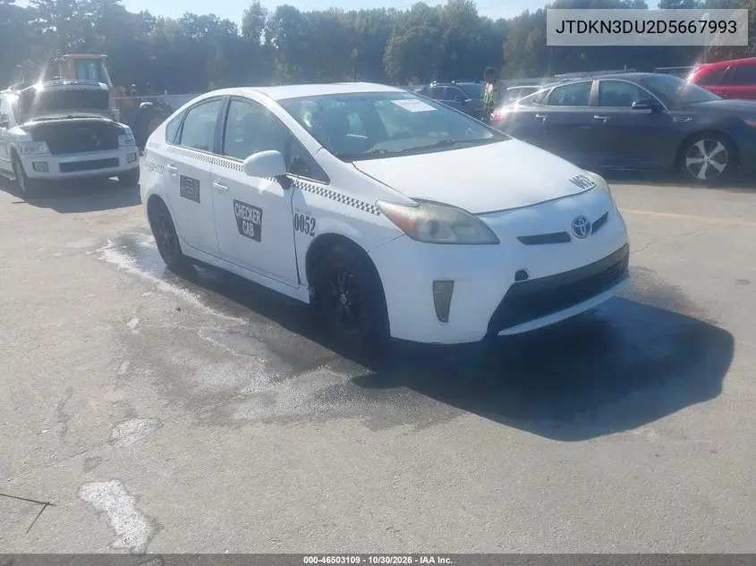 TOYOTA PRIUS 2013, VIN JTDKN3DU2D5667993