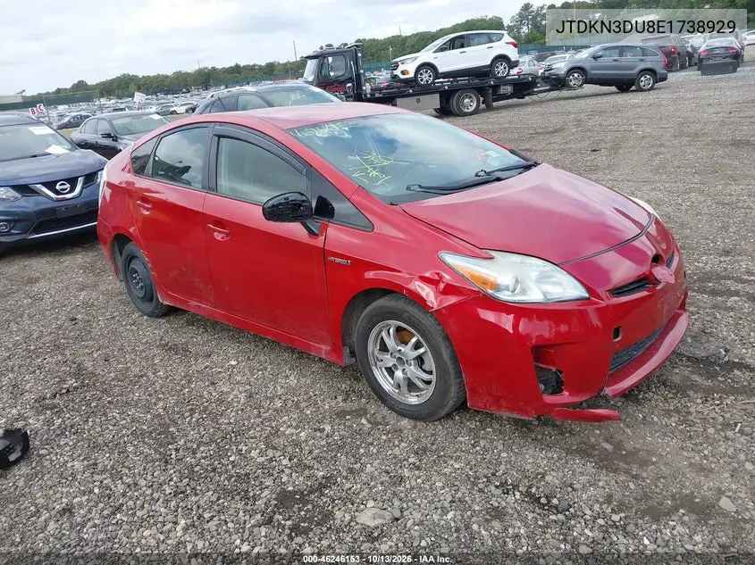 TOYOTA PRIUS 2014, VIN JTDKN3DU8E1738929