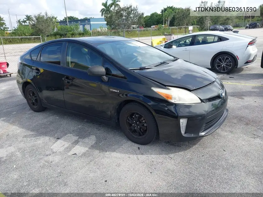 TOYOTA PRIUS 2014, VIN JTDKN3DU8E0361590