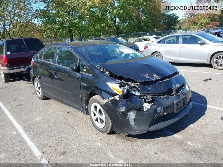TOYOTA PRIUS 2014, VIN JTDKN3DU1E0390493