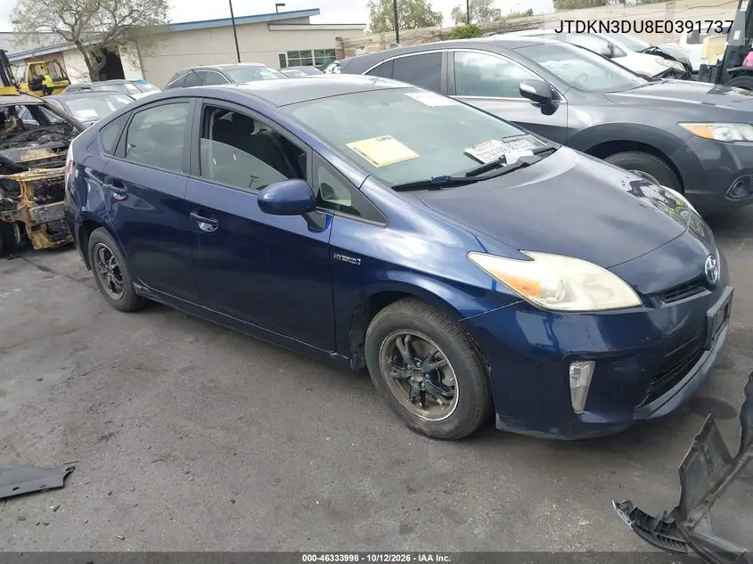TOYOTA PRIUS 2014, VIN JTDKN3DU8E0391737
