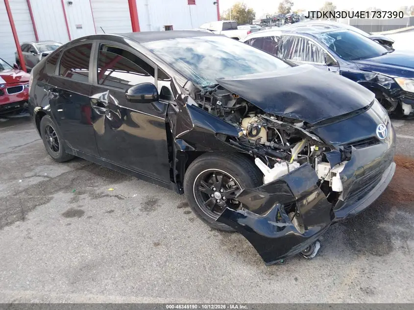TOYOTA PRIUS 2014, VIN JTDKN3DU4E1737390