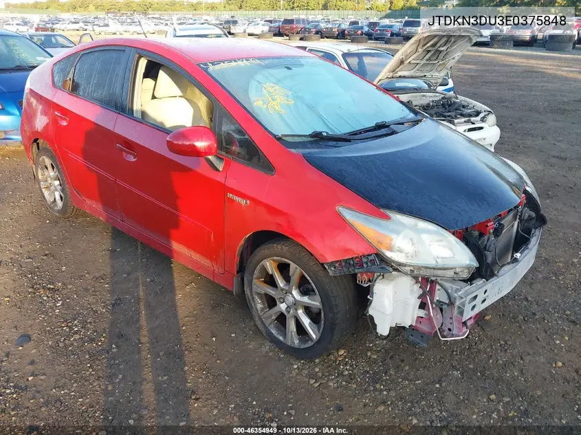TOYOTA PRIUS 2014, VIN JTDKN3DU3E0375848