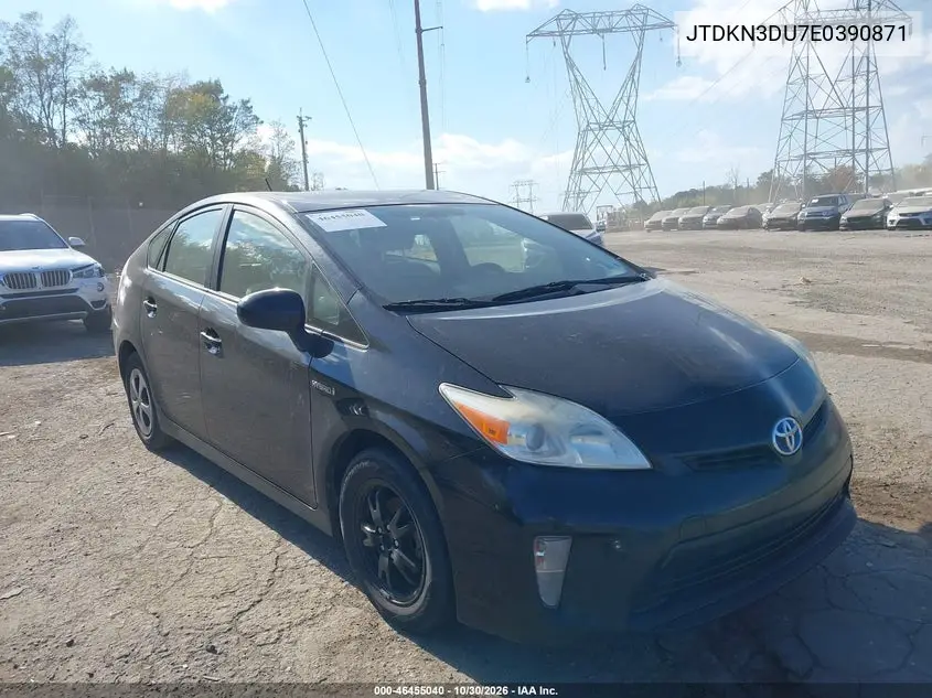 TOYOTA PRIUS 2014, VIN JTDKN3DU7E0390871