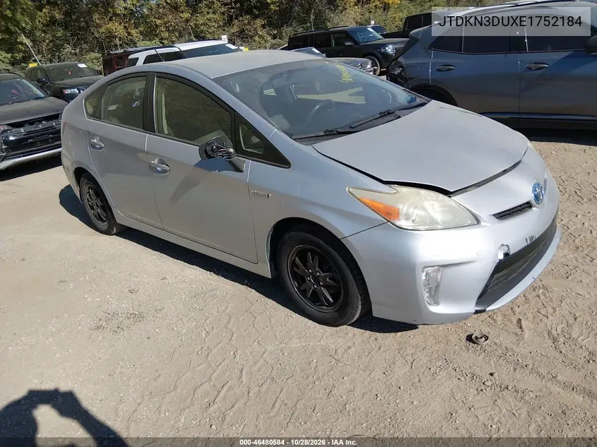 TOYOTA PRIUS 2014, VIN JTDKN3DUXE1752184