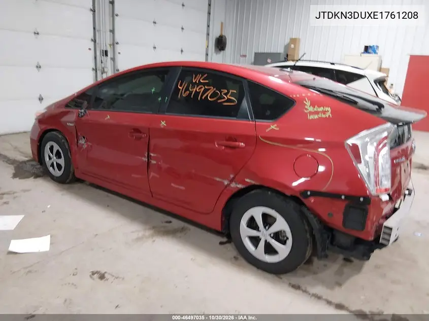 TOYOTA PRIUS 2014, VIN JTDKN3DUXE1761208