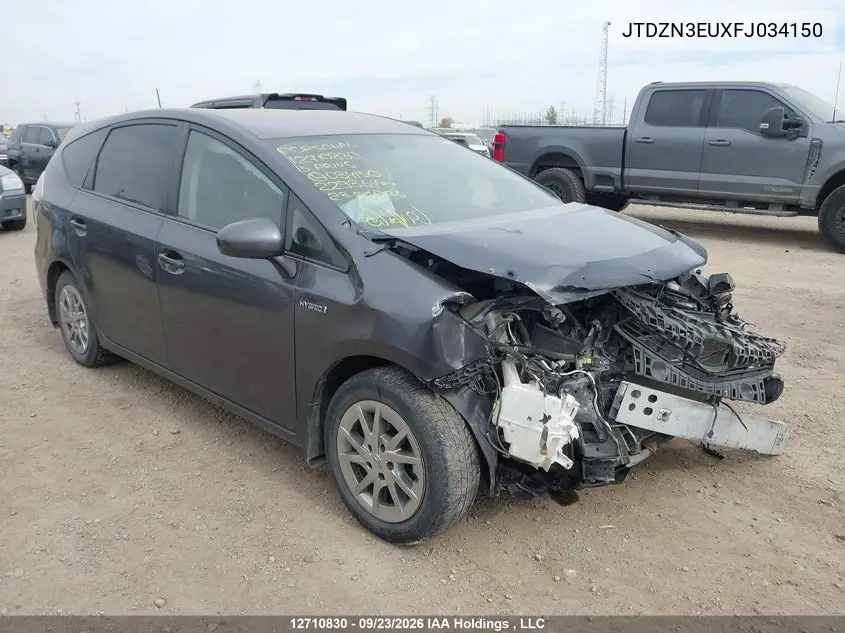 TOYOTA PRIUS 2015, VIN JTDZN3EUXFJ034150
