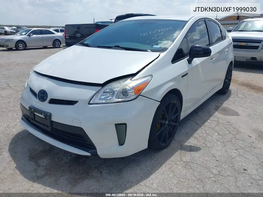 2015 TOYOTA PRIUS VIN JTDKN3DUXF1999030 — фото 2