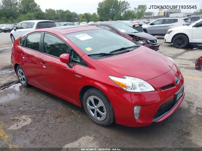 TOYOTA PRIUS 2015, VIN JTDKN3DU9F1935545