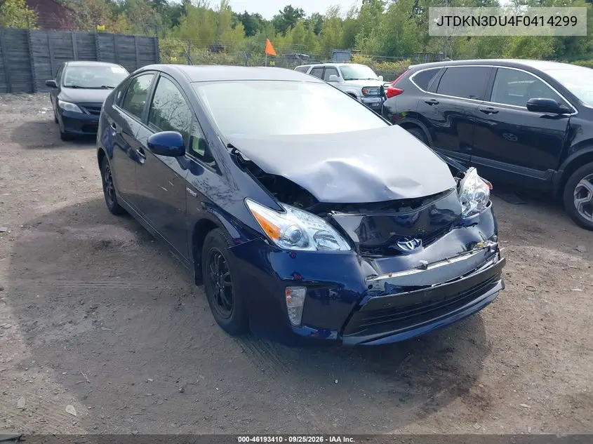 TOYOTA PRIUS 2015, VIN JTDKN3DU4F0414299