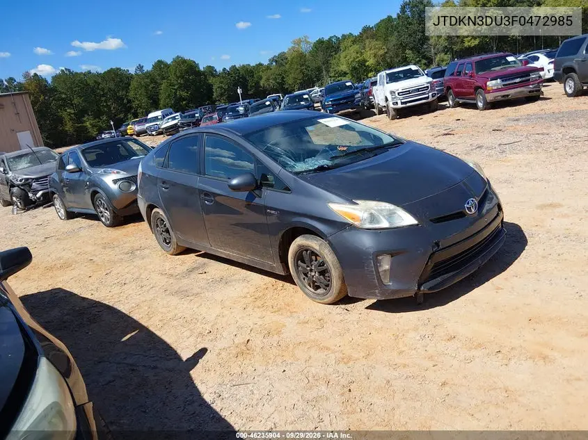 TOYOTA PRIUS 2015, VIN JTDKN3DU3F0472985